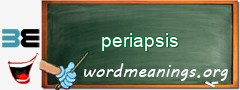 WordMeaning blackboard for periapsis